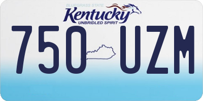 KY license plate 750UZM