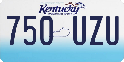 KY license plate 750UZU