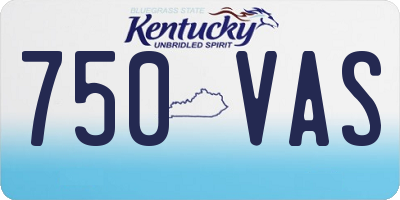 KY license plate 750VAS