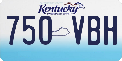 KY license plate 750VBH