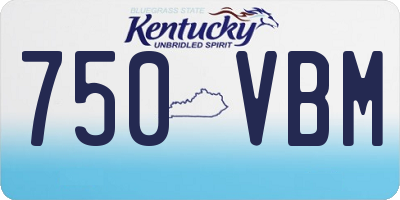 KY license plate 750VBM