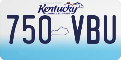 KY license plate 750VBU