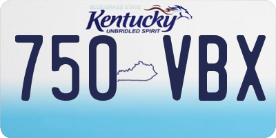 KY license plate 750VBX