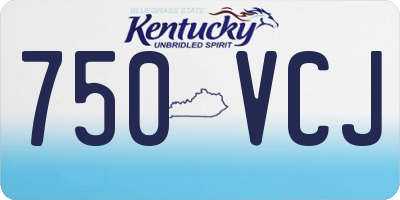 KY license plate 750VCJ