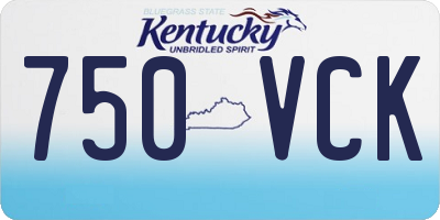 KY license plate 750VCK