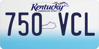 KY license plate 750VCL