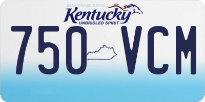 KY license plate 750VCM