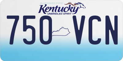KY license plate 750VCN