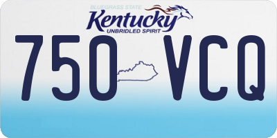 KY license plate 750VCQ