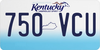 KY license plate 750VCU