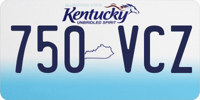 KY license plate 750VCZ