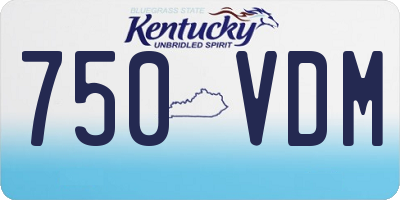KY license plate 750VDM