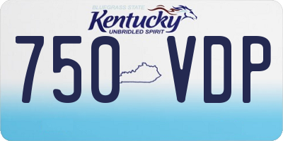 KY license plate 750VDP