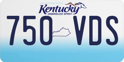 KY license plate 750VDS