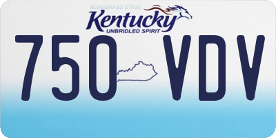 KY license plate 750VDV