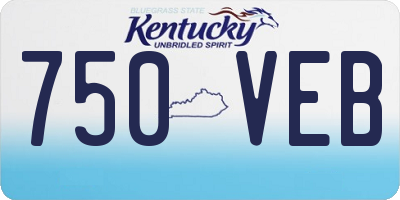 KY license plate 750VEB