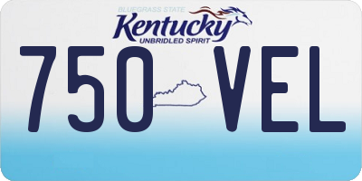 KY license plate 750VEL