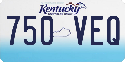 KY license plate 750VEQ