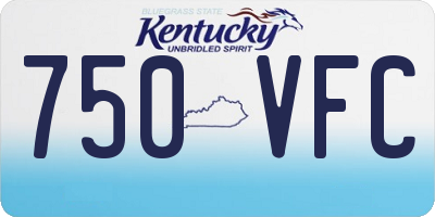 KY license plate 750VFC