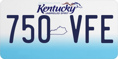 KY license plate 750VFE