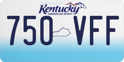 KY license plate 750VFF