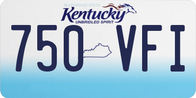 KY license plate 750VFI