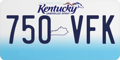 KY license plate 750VFK