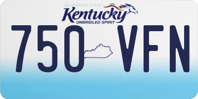 KY license plate 750VFN