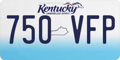 KY license plate 750VFP