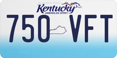 KY license plate 750VFT