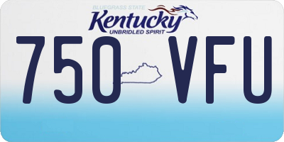 KY license plate 750VFU