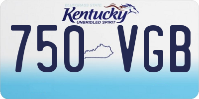 KY license plate 750VGB