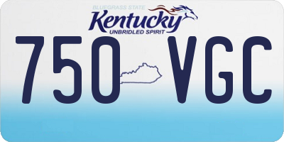 KY license plate 750VGC