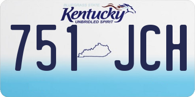 KY license plate 751JCH