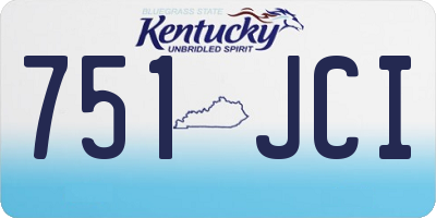 KY license plate 751JCI