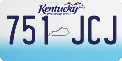 KY license plate 751JCJ