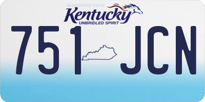 KY license plate 751JCN