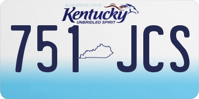 KY license plate 751JCS