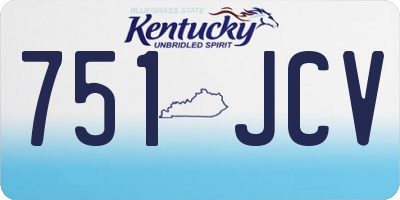 KY license plate 751JCV
