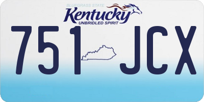 KY license plate 751JCX