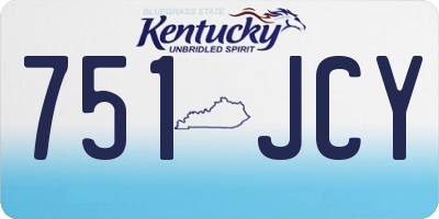 KY license plate 751JCY