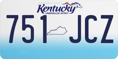 KY license plate 751JCZ
