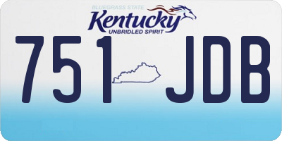 KY license plate 751JDB