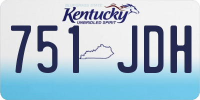 KY license plate 751JDH