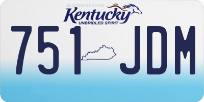 KY license plate 751JDM