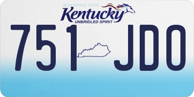 KY license plate 751JDO