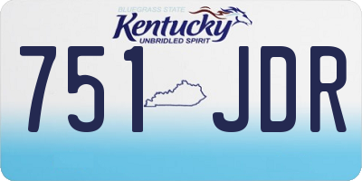 KY license plate 751JDR