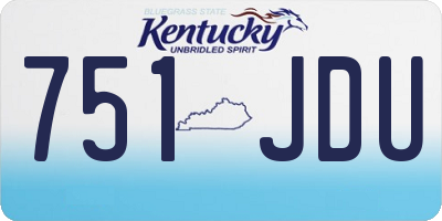 KY license plate 751JDU