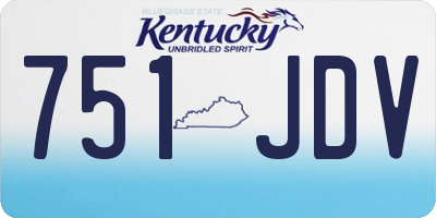 KY license plate 751JDV