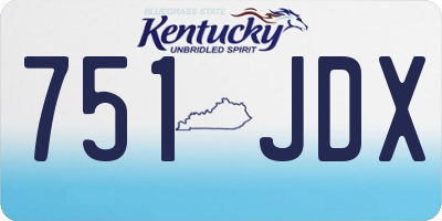 KY license plate 751JDX